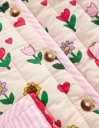 Quilted Jacket-Multi Sunflower Garden
