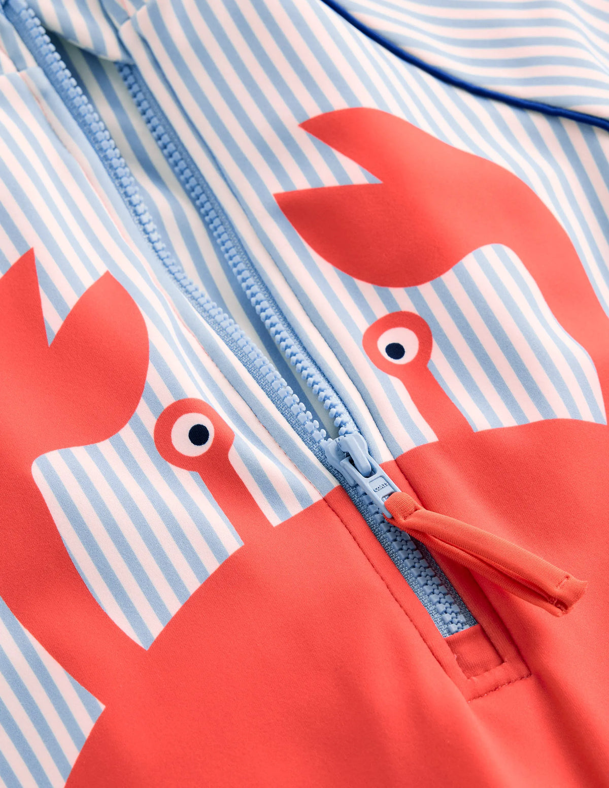 Logo Sun Safe Surfsuit-Glacier Blue Crab