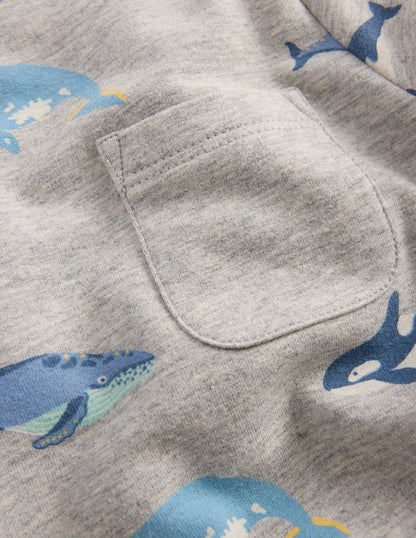 Striped Sweat Play Set-Blue Stripe Whales
