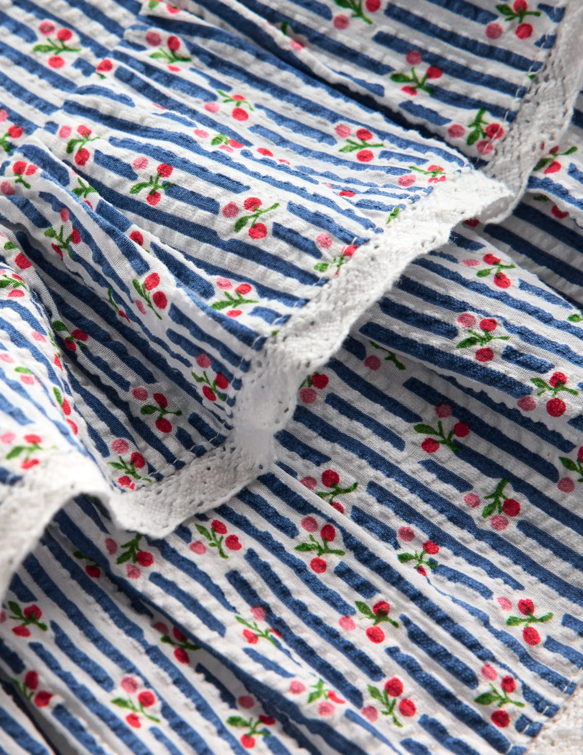 Tiered Ruffle Play Set-Bluejay Cherry Stripe