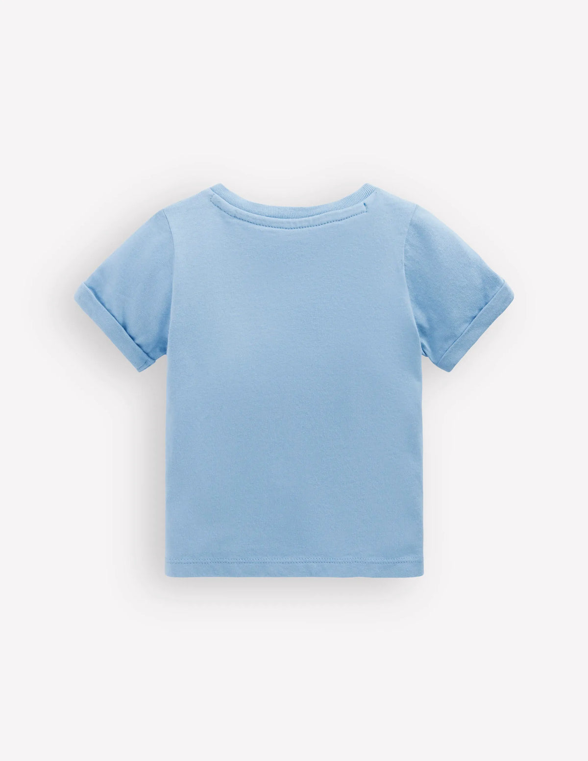 Short Sleeve Logo T-Shirt-Blue Turtle Chain Stitch