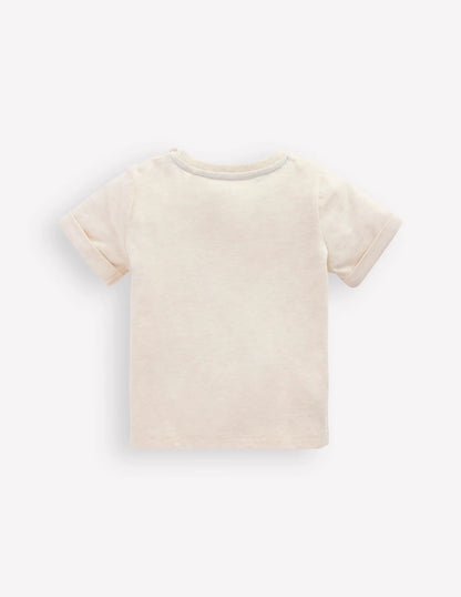 Short Sleeve Logo T-Shirt-Ecru Crab