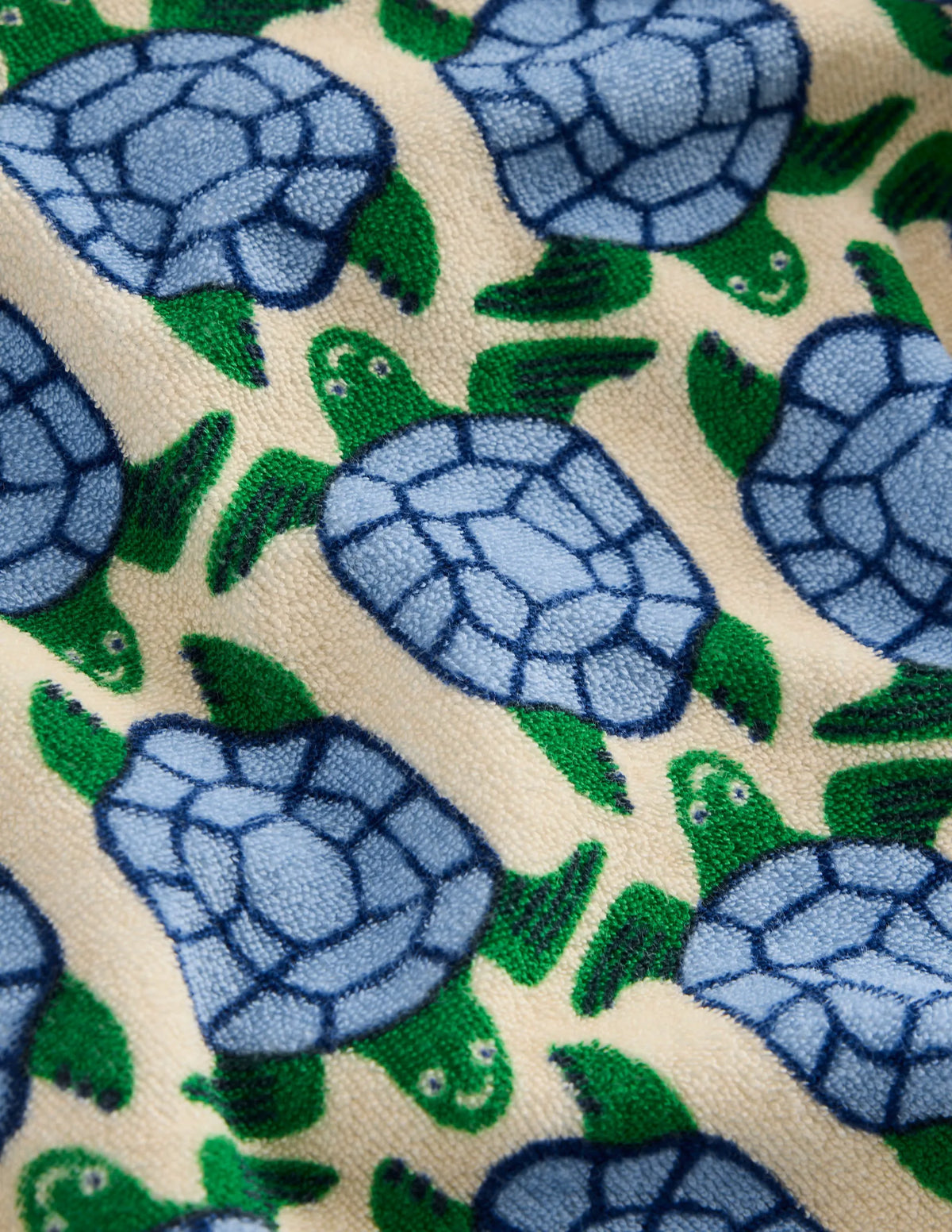 Printed Towelling Play Set-Blue Geo Turtles