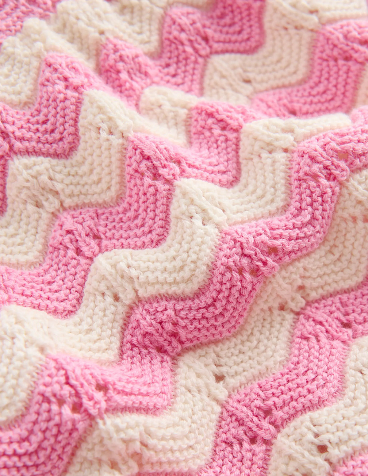 Pointelle Knitted Play Set-Pink Wave
