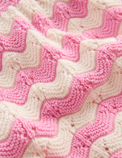 Pointelle Knitted Play Set-Pink Wave