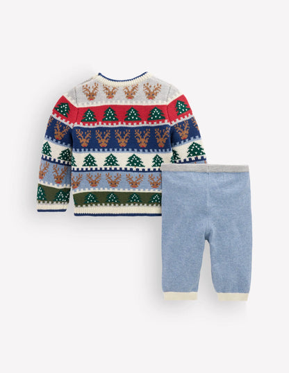 Fair Isle Knitted Play Set-Multi Festive