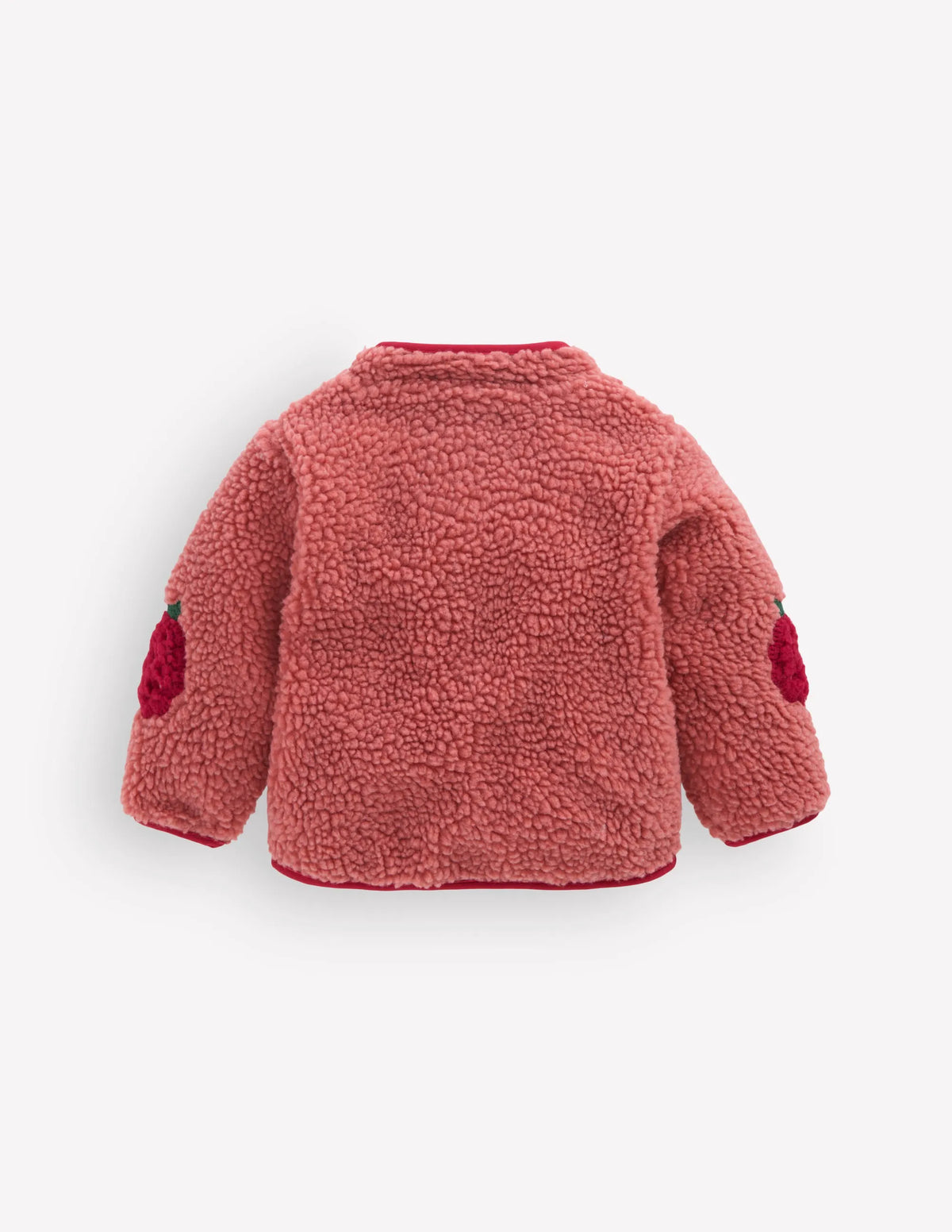 Cosy Borg Jacket-Rose Raspberry Applique