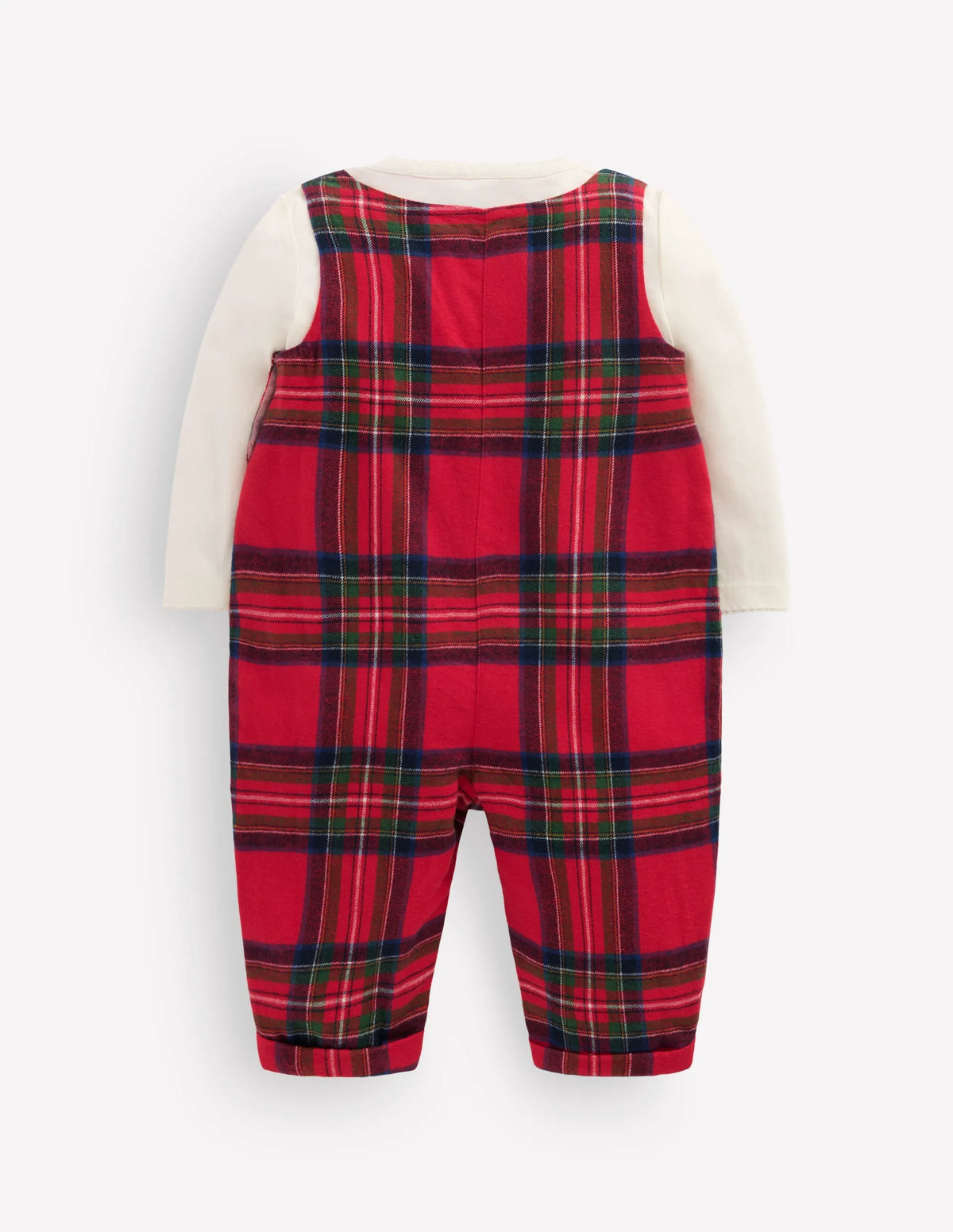 Woven Overalls Set-Red Check