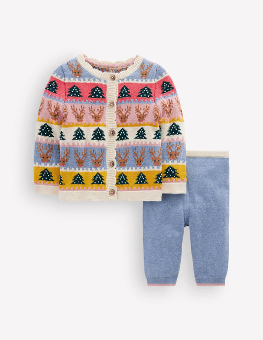 Fair Isle Knitted Play Set-Multi Festive