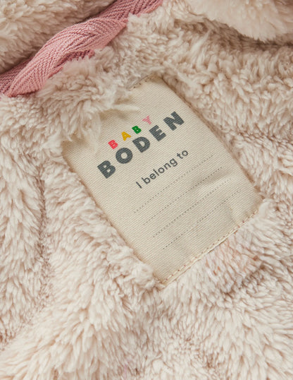 Cosy Lined Puffer Jacket-Pink Spaced Floral