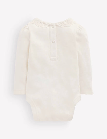 Broderie Collared Body-Ivory