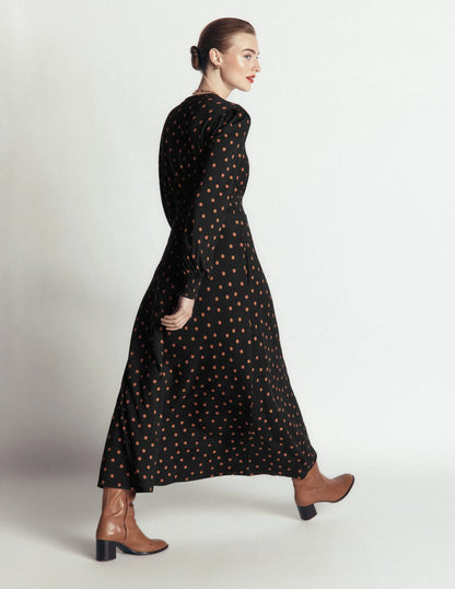 Georgia Jersey Midi Dress-Black, Boden Spot