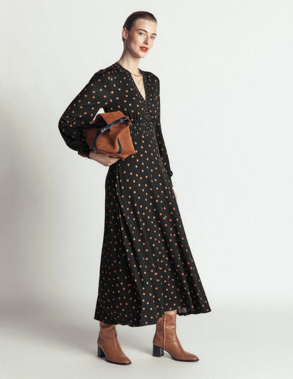 Georgia Jersey Midi Dress-Black, Boden Spot