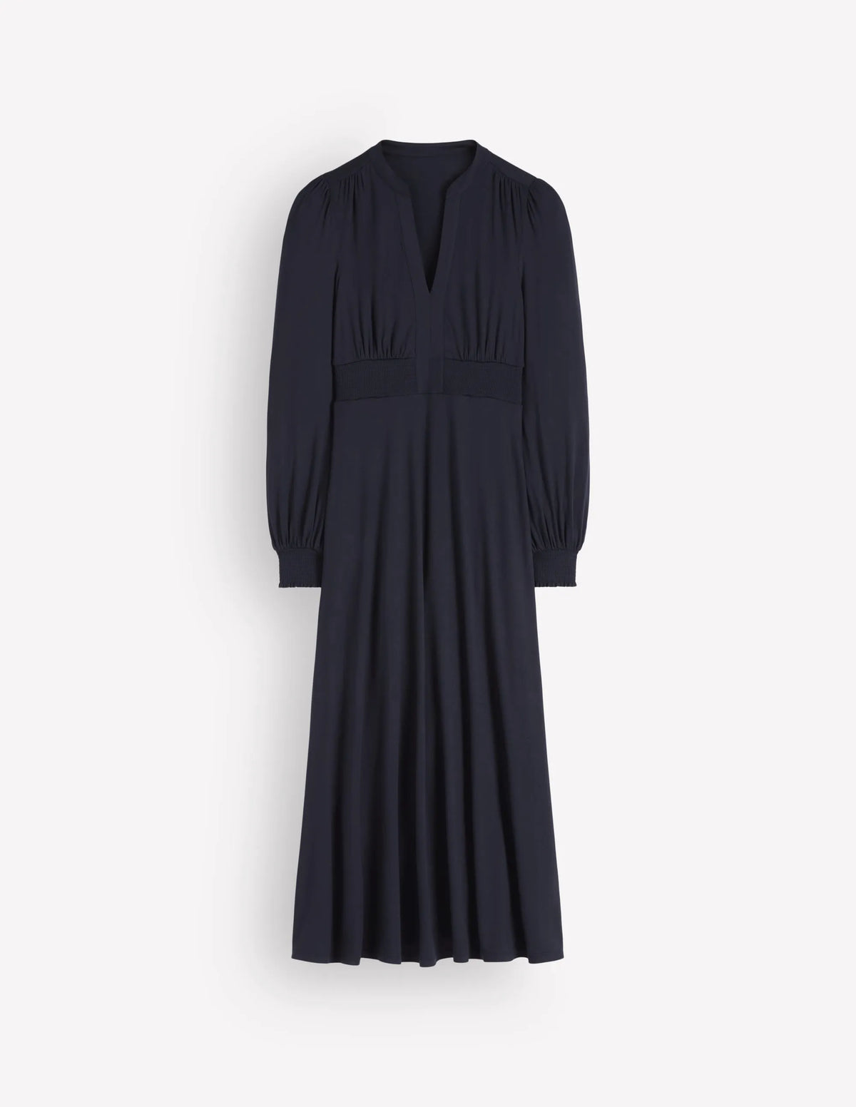 Georgia Jersey Midi Dress-Navy