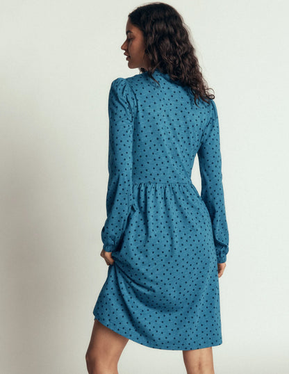 Naomi Relaxed Jersey Dress-Storm Blue, Boden Spot