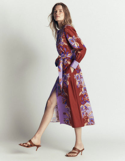 Blouson Sleeve Occasion Dress-Multi, Super Bloom