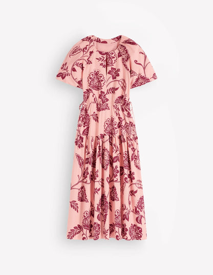 Draw Waist Cotton Dress-Chalk Pink, Planted Meadows