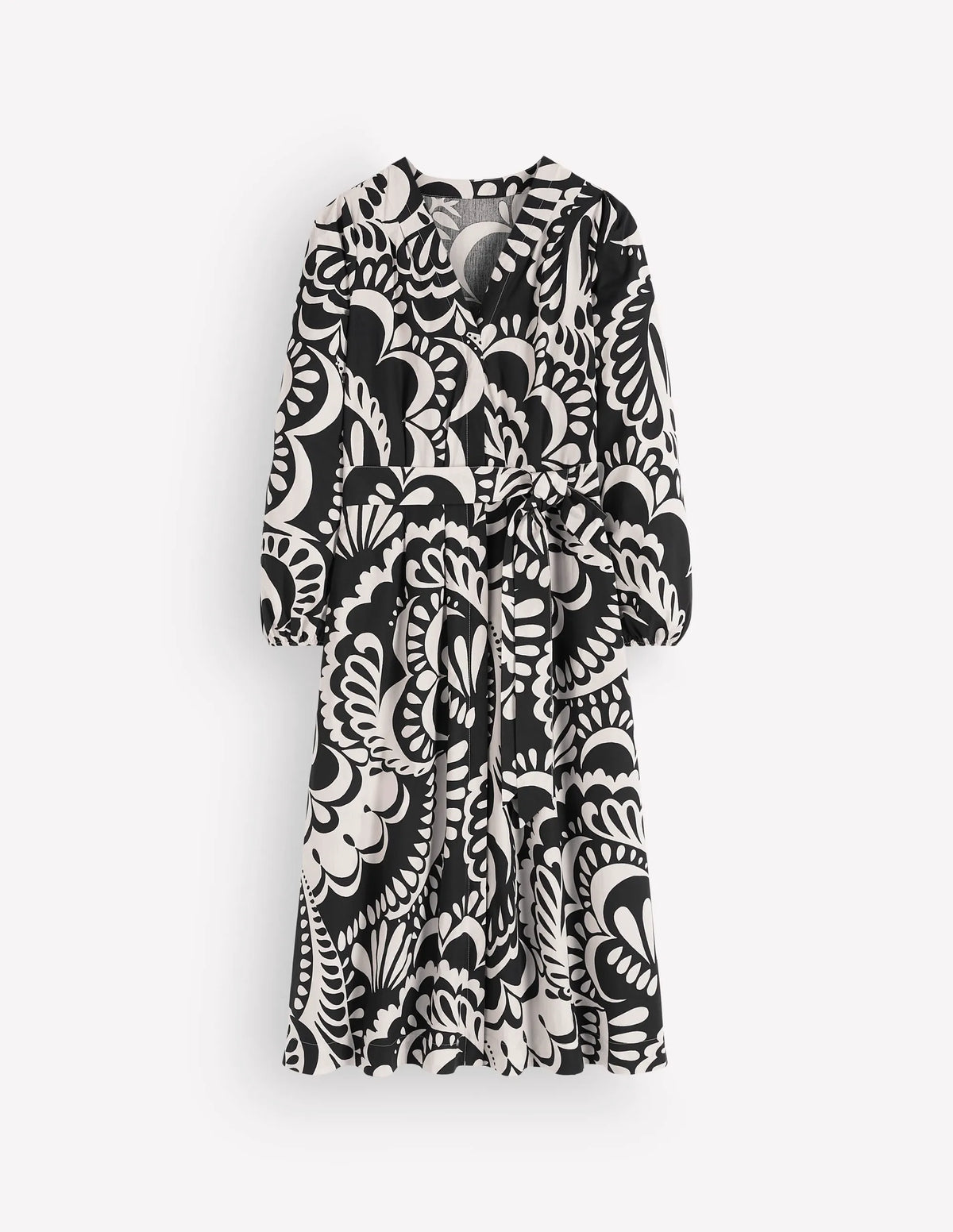 Nicola Cotton Midi Dress-Black, Flourishing Medley