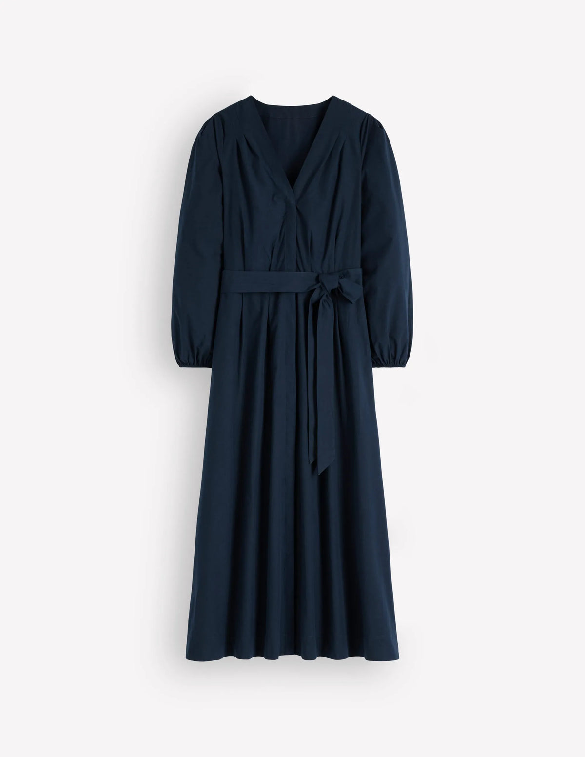Nicola Cotton Midi Dress-Navy