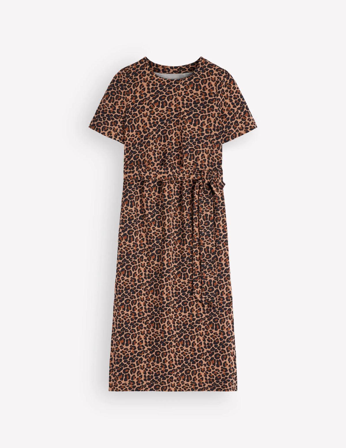 T-Shirt Jersey Midi Dress-Camel, Animal Fields