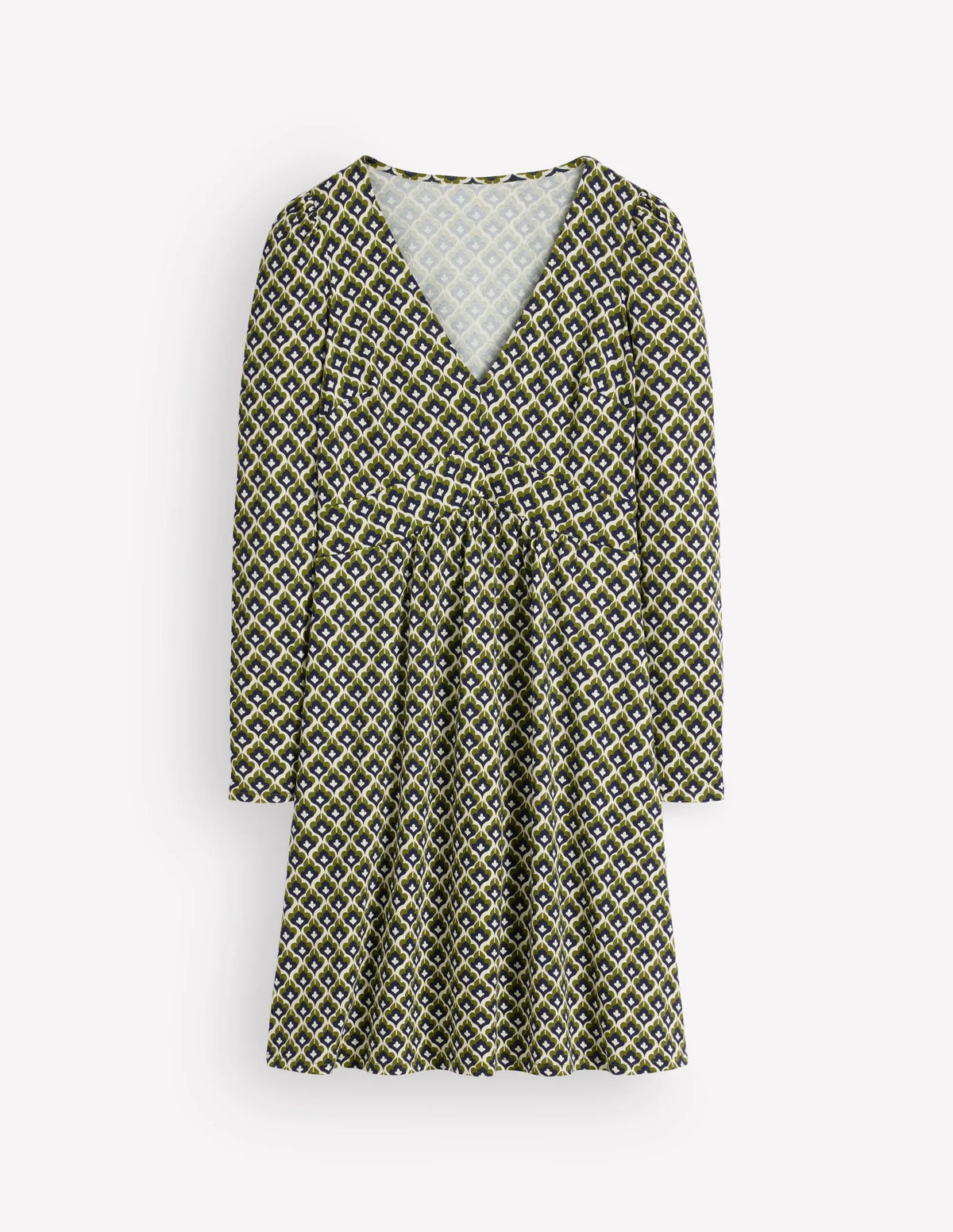 Briony Jersey Short Dress-French Navy, Geo Party