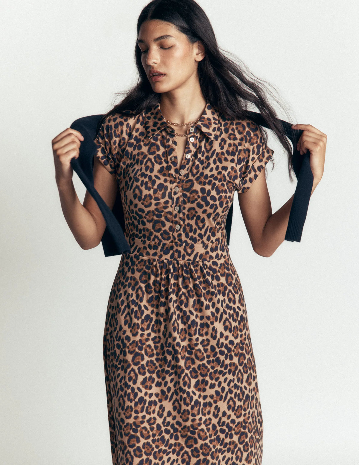 Fae Jersey Shirt Dress-Multi, Brushed Animal