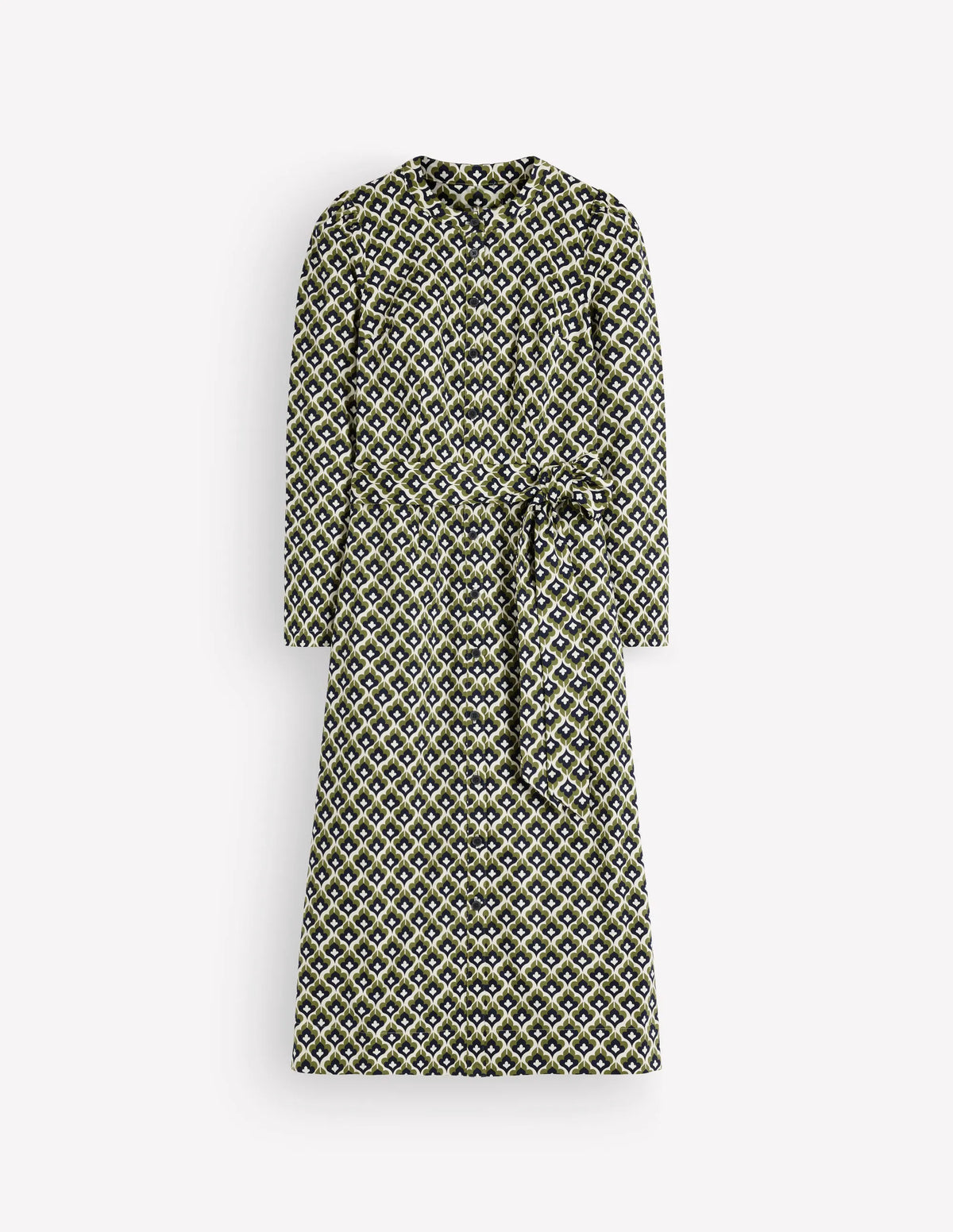 Louise Midi Shirt Dress-French Navy, Geo Party