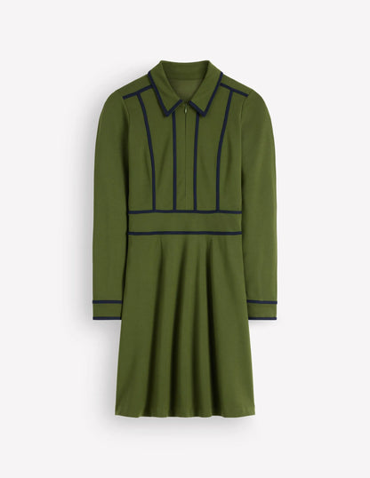 Ula Ponte Short Dress-Brunswick Green, Navy