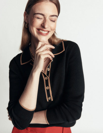 Liz Henley Sweater-Black