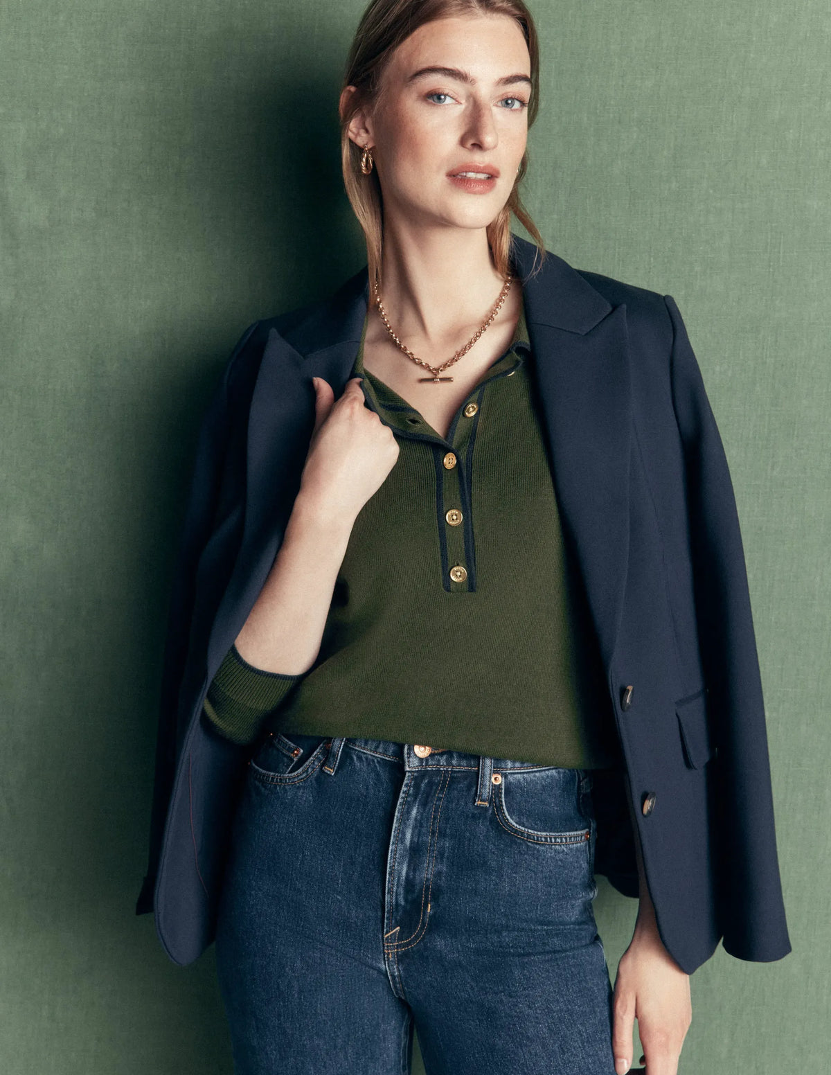 Liz Henley Sweater-Forest Glade