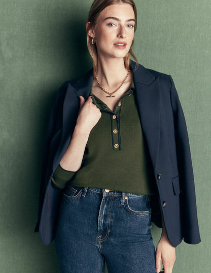 Liz Henley Sweater-Forest Glade