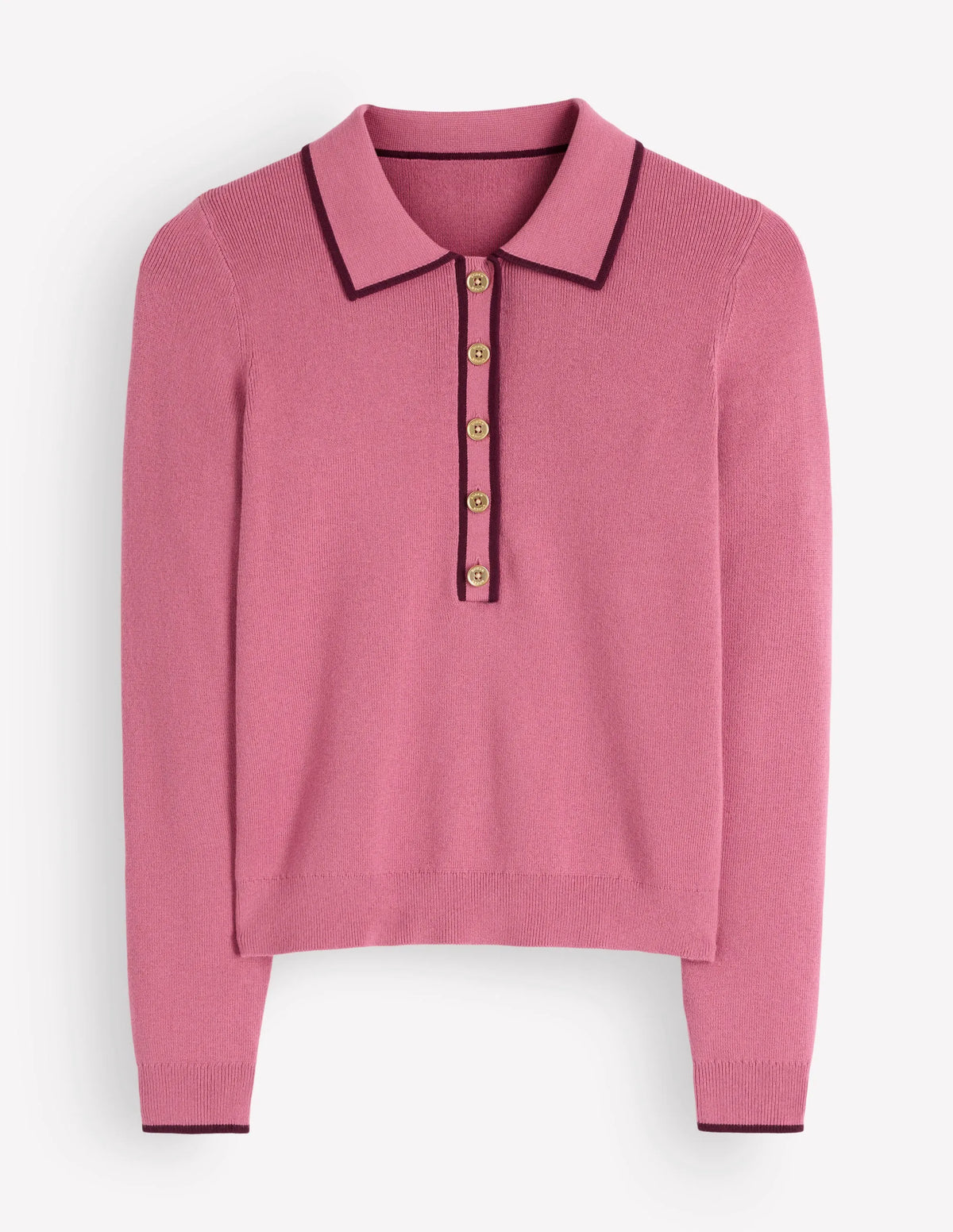 Liz Henley Sweater-Pink Heather