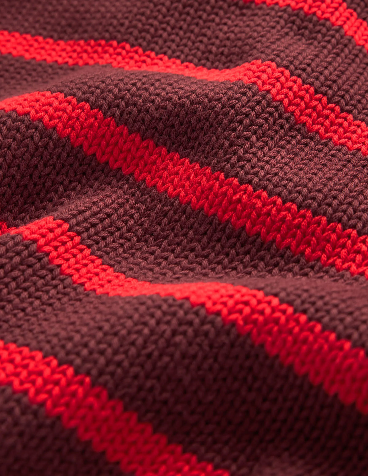 Lucy Chunky Cotton Sweater-Chestnut, Poppy Red
