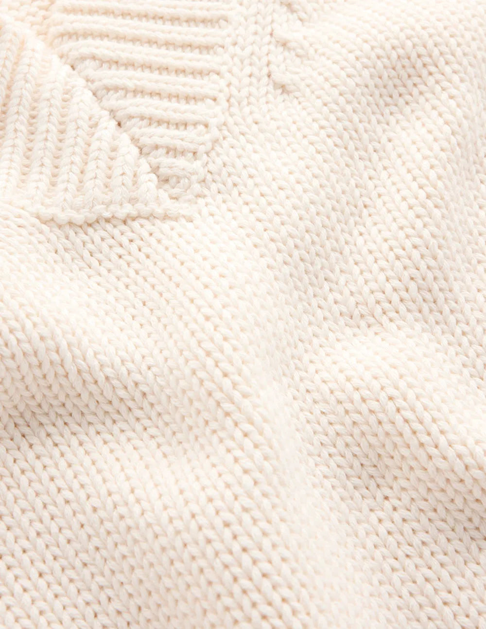 Lucy Cotton V-neck Sweater-Ivory