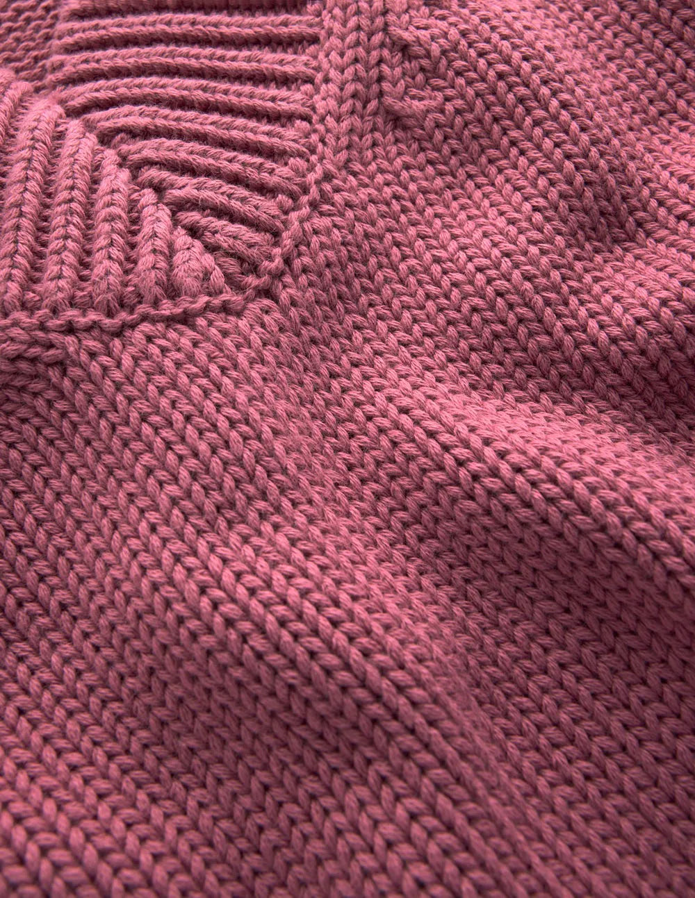 Lucy Cotton V-neck Sweater-Pink Heather
