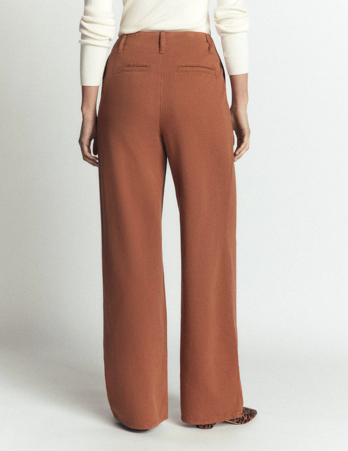 Mayfair Pleat Detail Pants-Burnt Orange