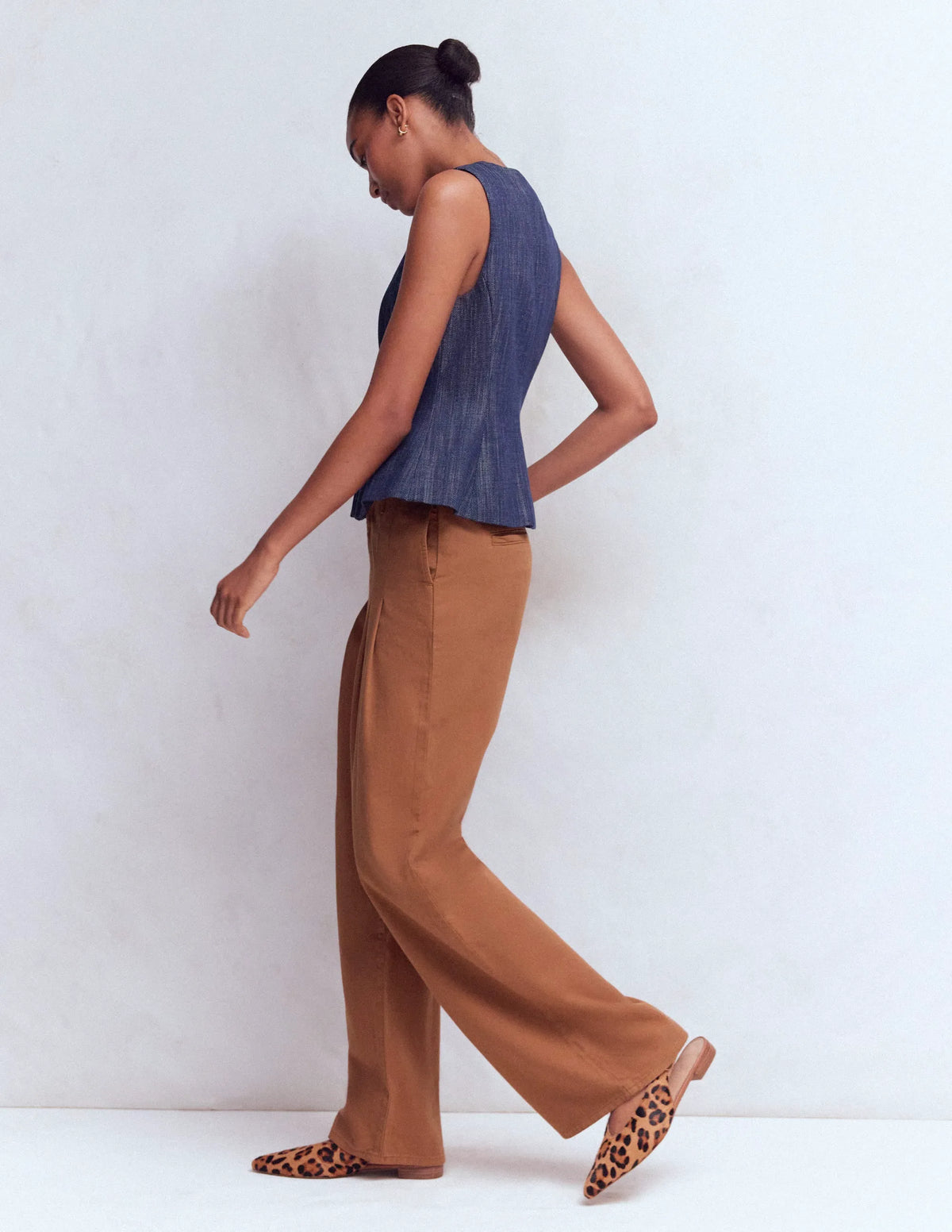 Mayfair Pleat Detail Pants-Burnt Orange