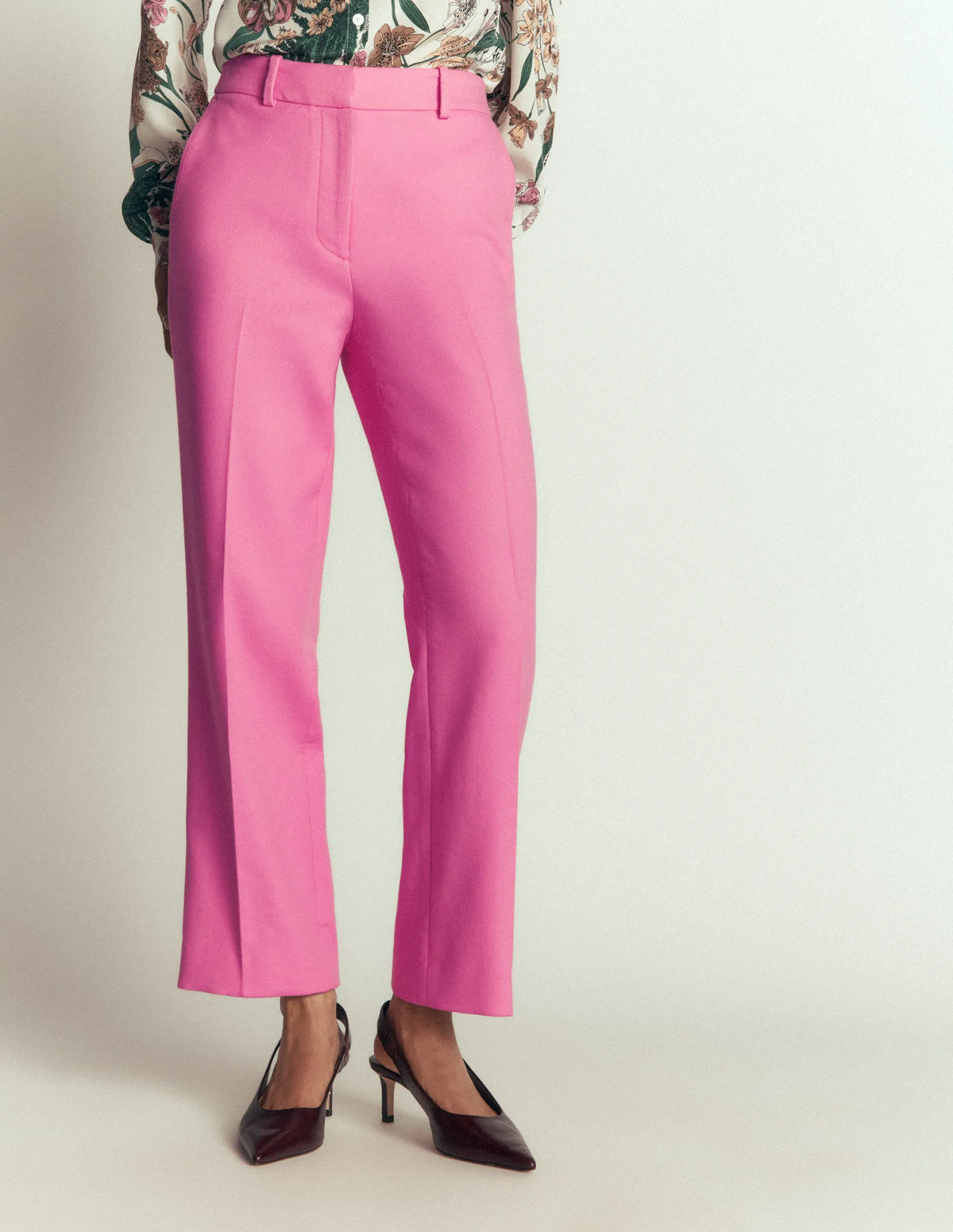 Canonbury Textured 7/8 Pants-Wild Pink