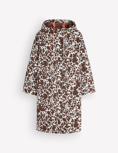 Longline Raincoat-Cow Fields