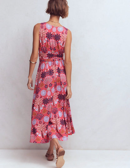 Elodie Jersey Maxi Dress-Cherry Blush, Tropical Forest