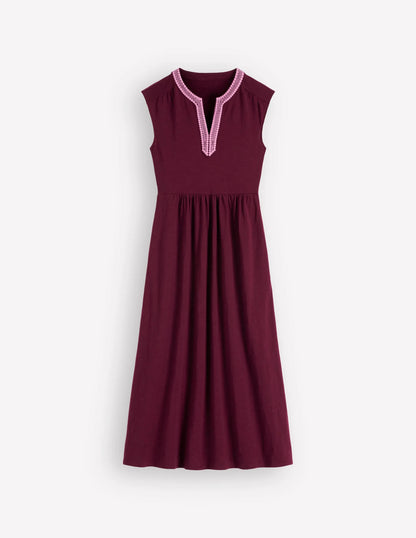 May Jersey Midi Dress-Deep Wisteria