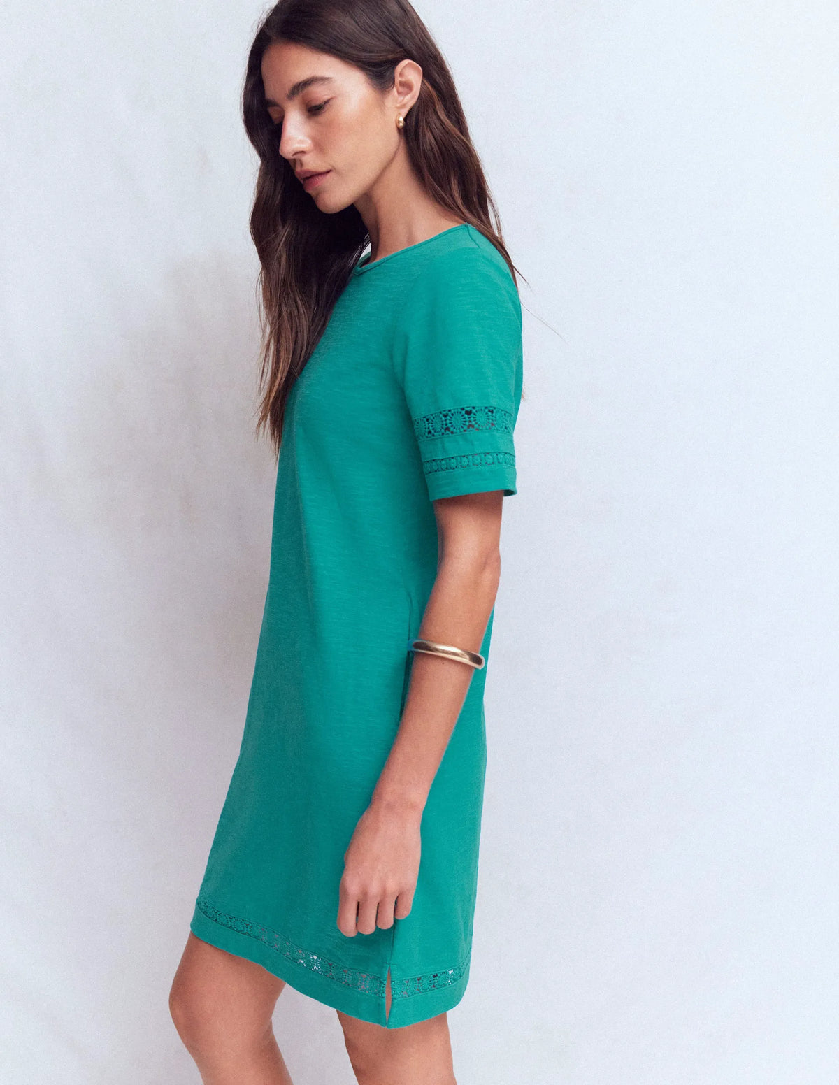 Hattie Jersey T-shirt Dress-Glaze Blue