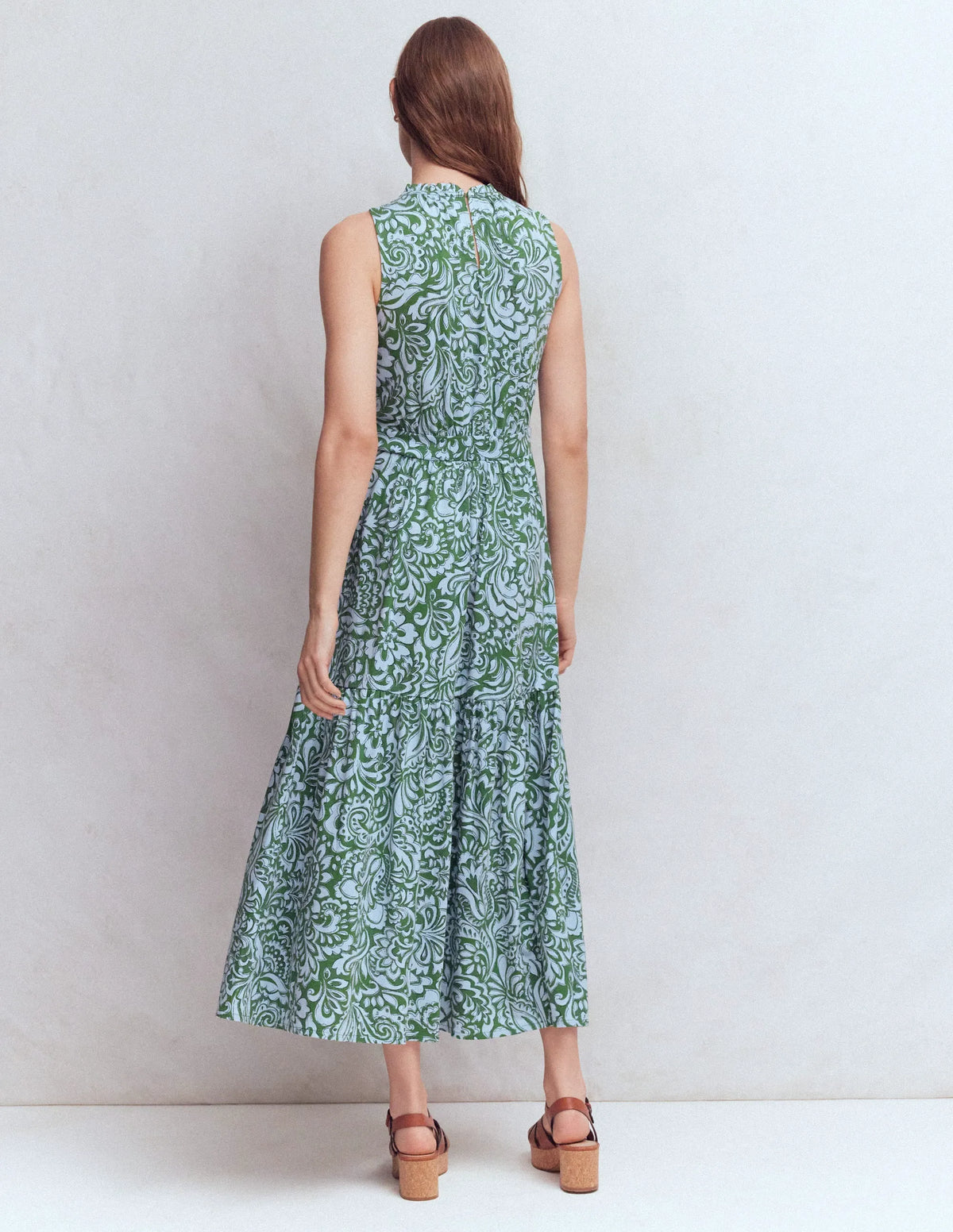 Camalie Jersey Maxi Dress-Green, Elaborate Gardenia