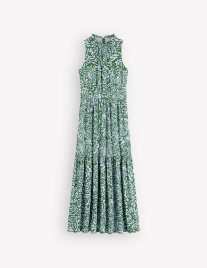Camalie Jersey Maxi Dress-Green, Elaborate Gardenia