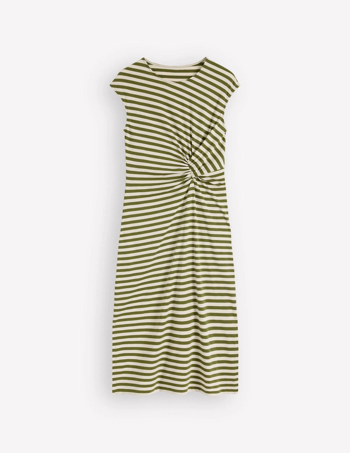 Delilah Twisted Midi Dress-Stripe