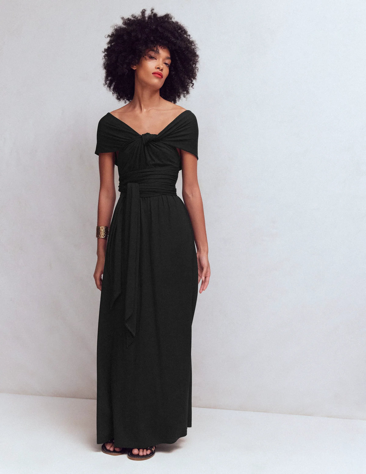 Multiway Jersey Maxi Dress-Black