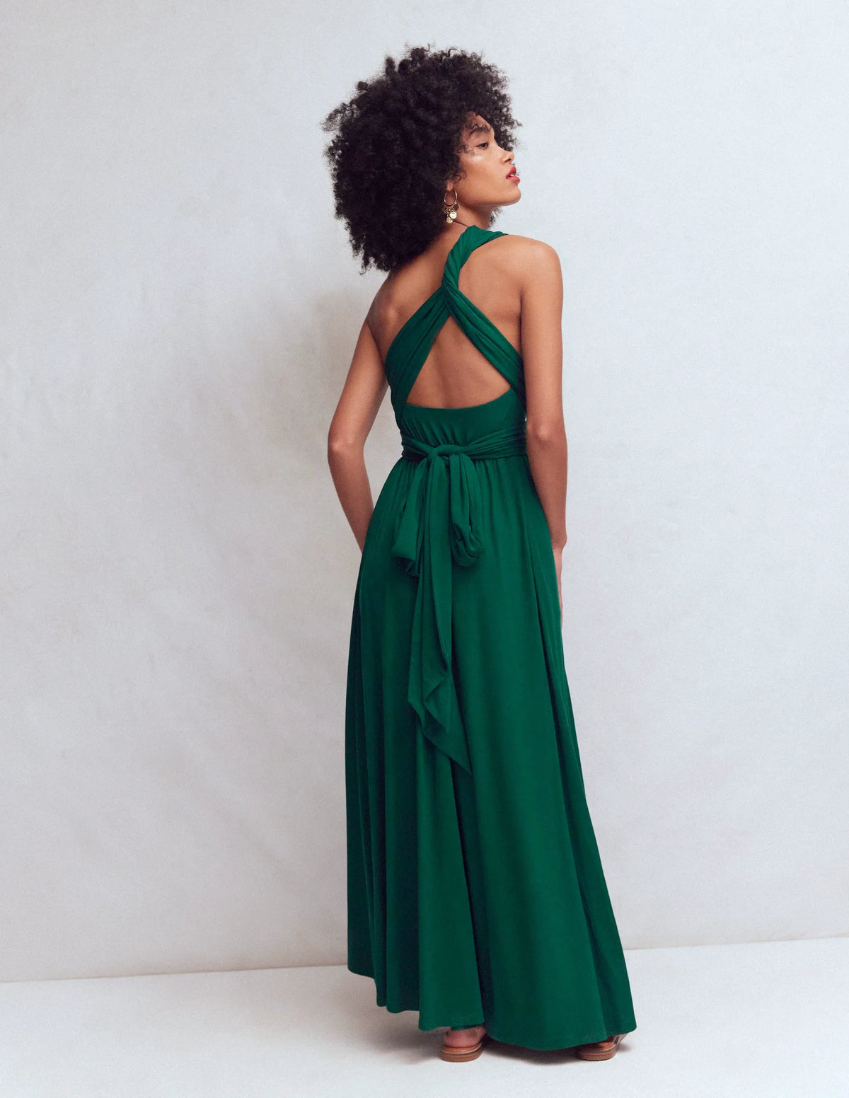 Multiway Jersey Maxi Dress-Emerald Night