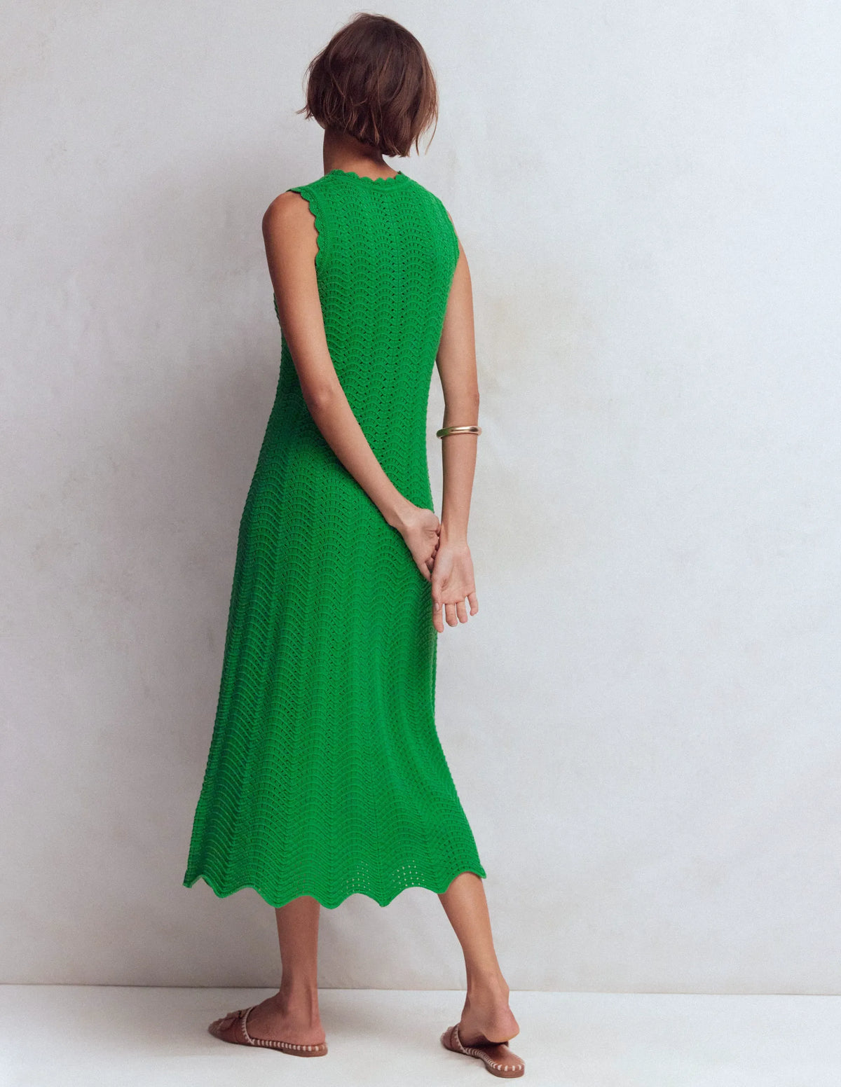 Stella Maxi Crochet Dress-Shamrock Green