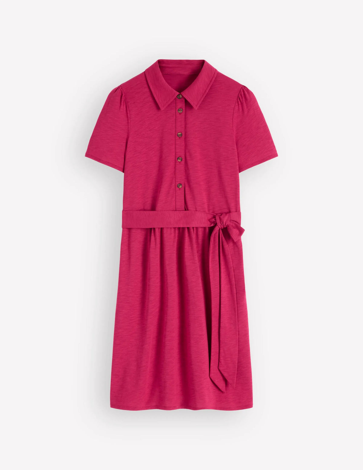 Patti Short Jersey Shirt Dress-Sweet Cherry