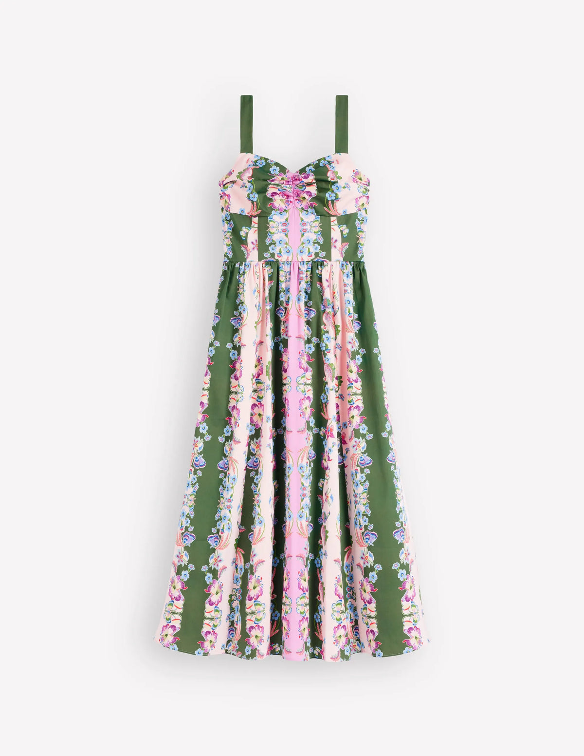 Fit and Flare Midi Dress-Orchid Canopy Stripe
